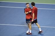 Dominic Thiem and Diego Schwartzman at the Rakuten Japan Open